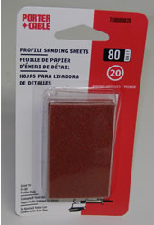 Porter Cable 758000820 80 Grit PSA Profile Sanding Sheets 20 Pak 758000820